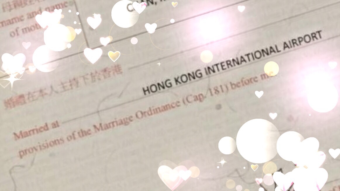 Married at Hong Kong International Airport